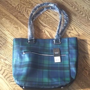NWT Tignanello Perfect Pockets Medium Tote Plaid